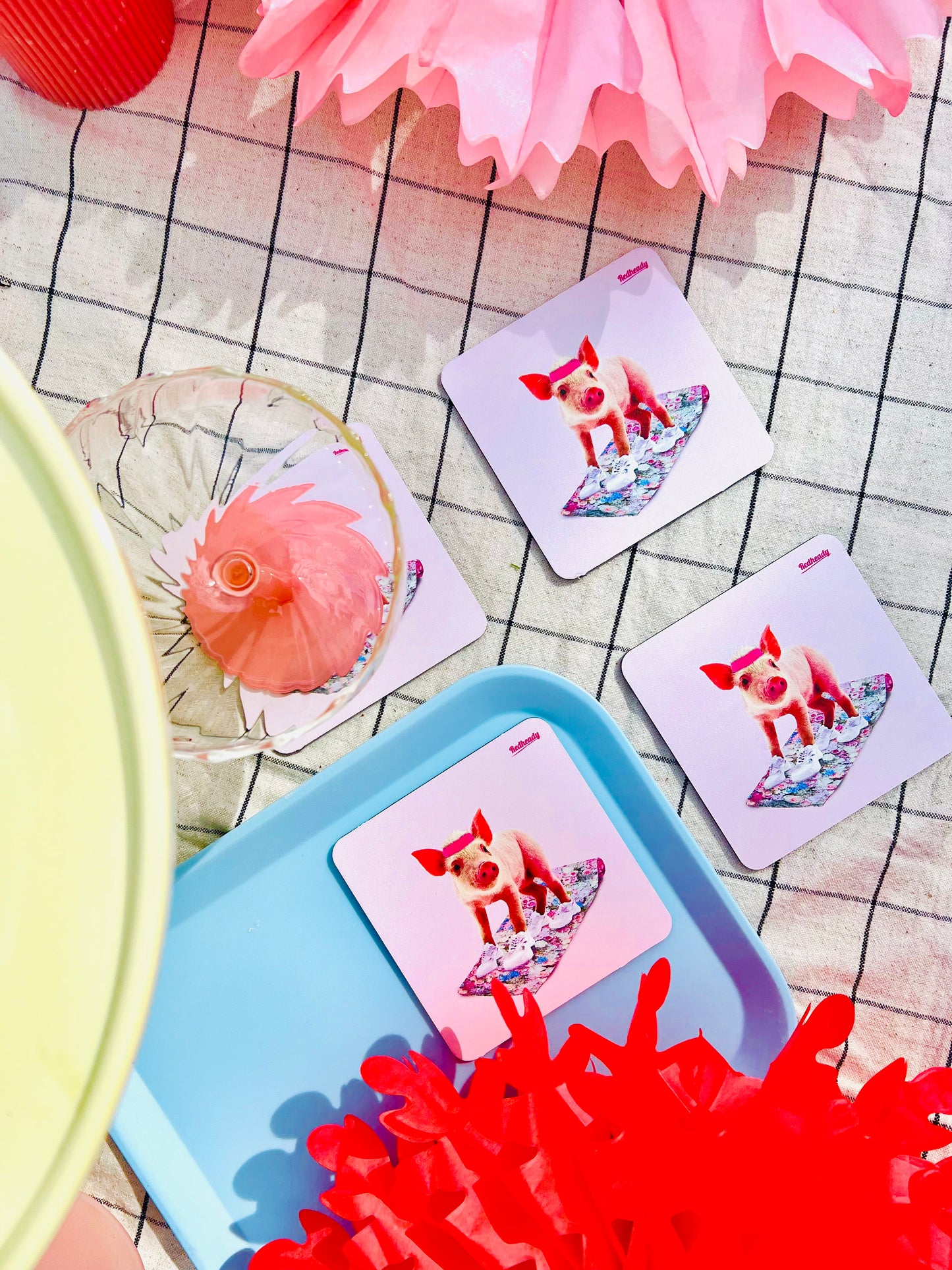 Coasters fit piggy