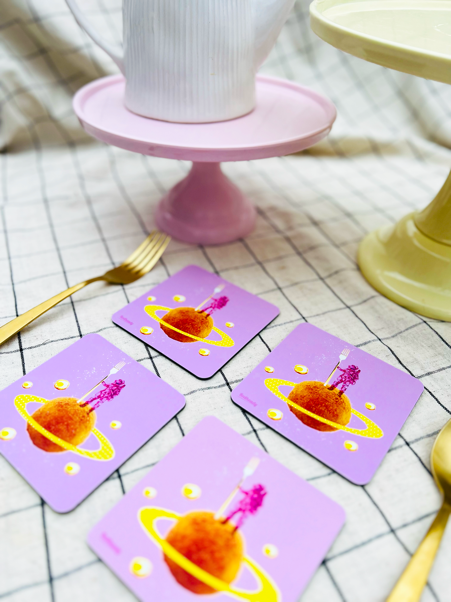 Coasters Planet egg ball - pink