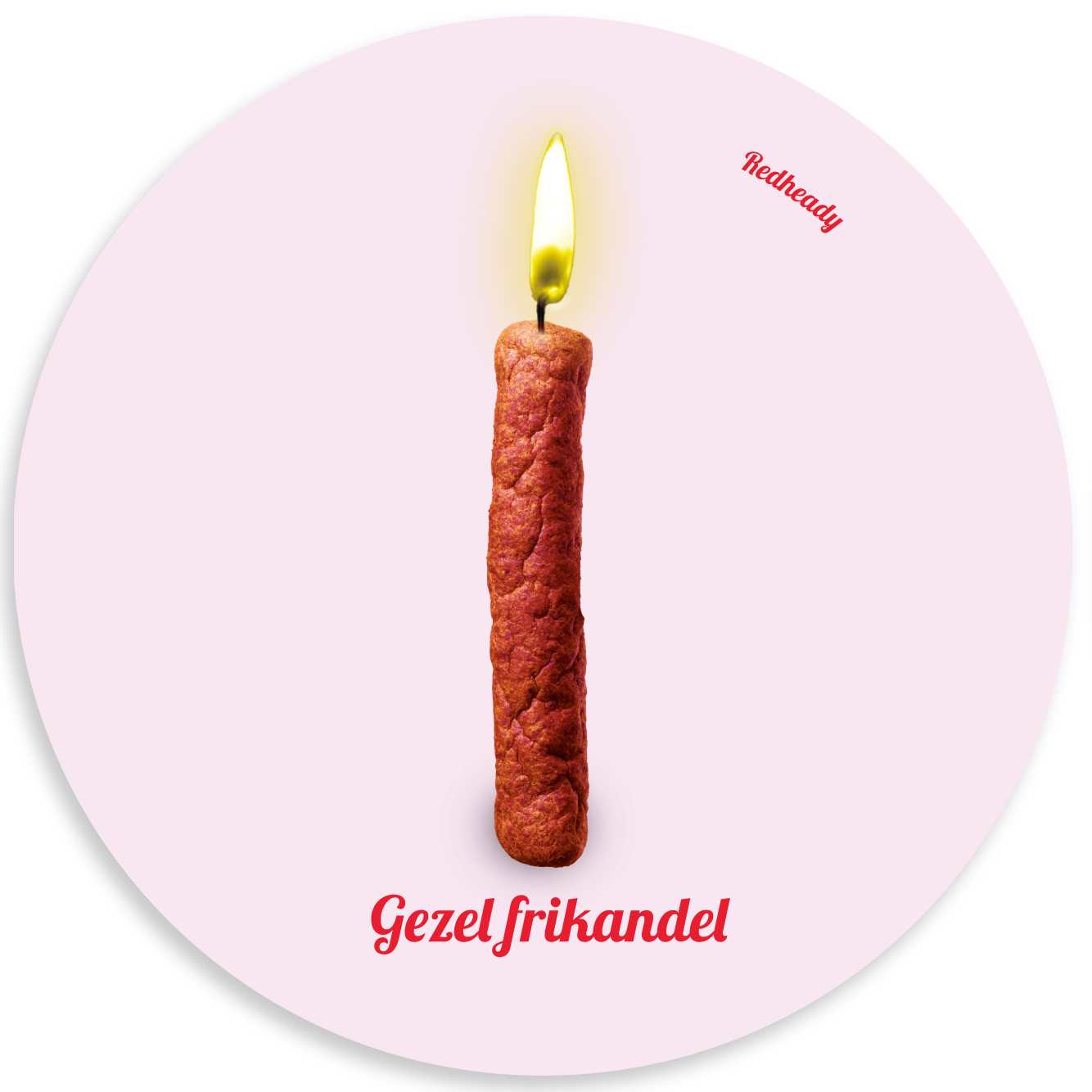 frikandel muurcirkel wanddecoratie