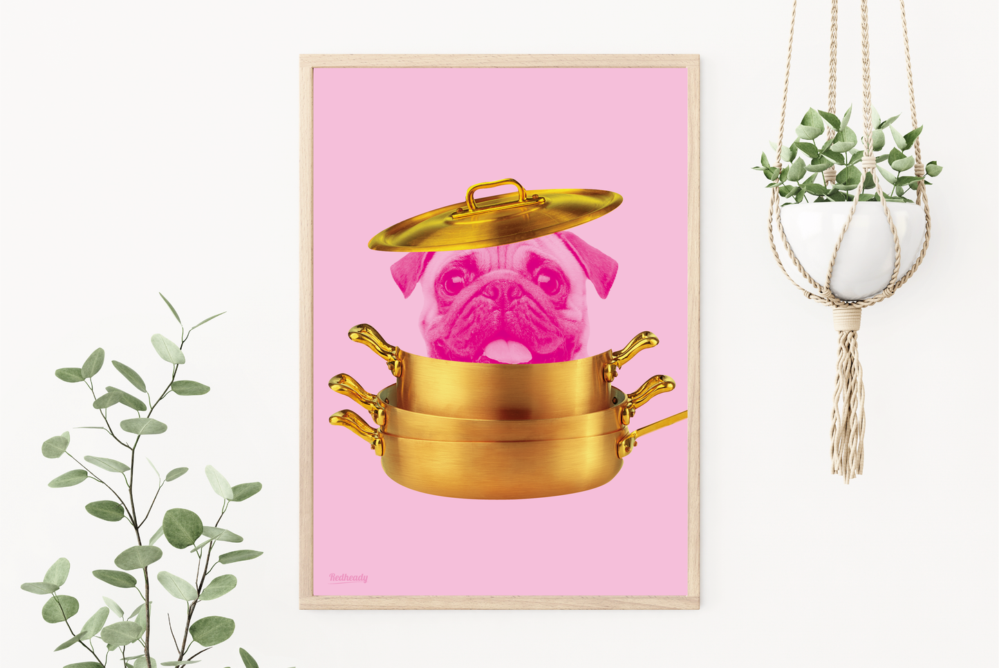 Poster Dog in the pot