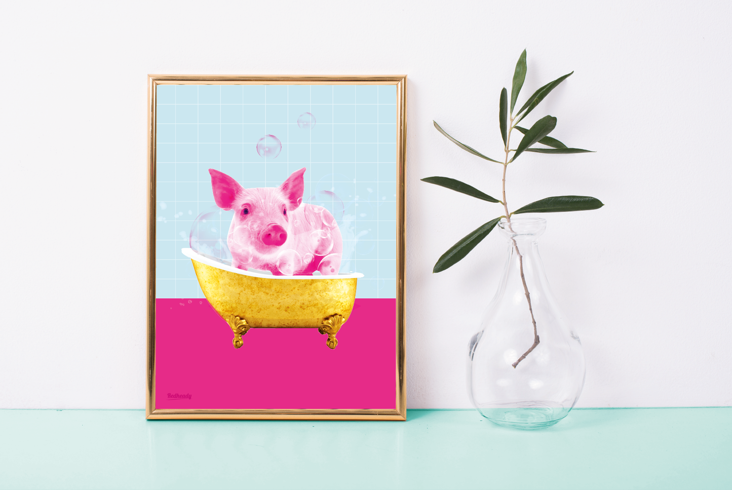 Poster Washing a pig