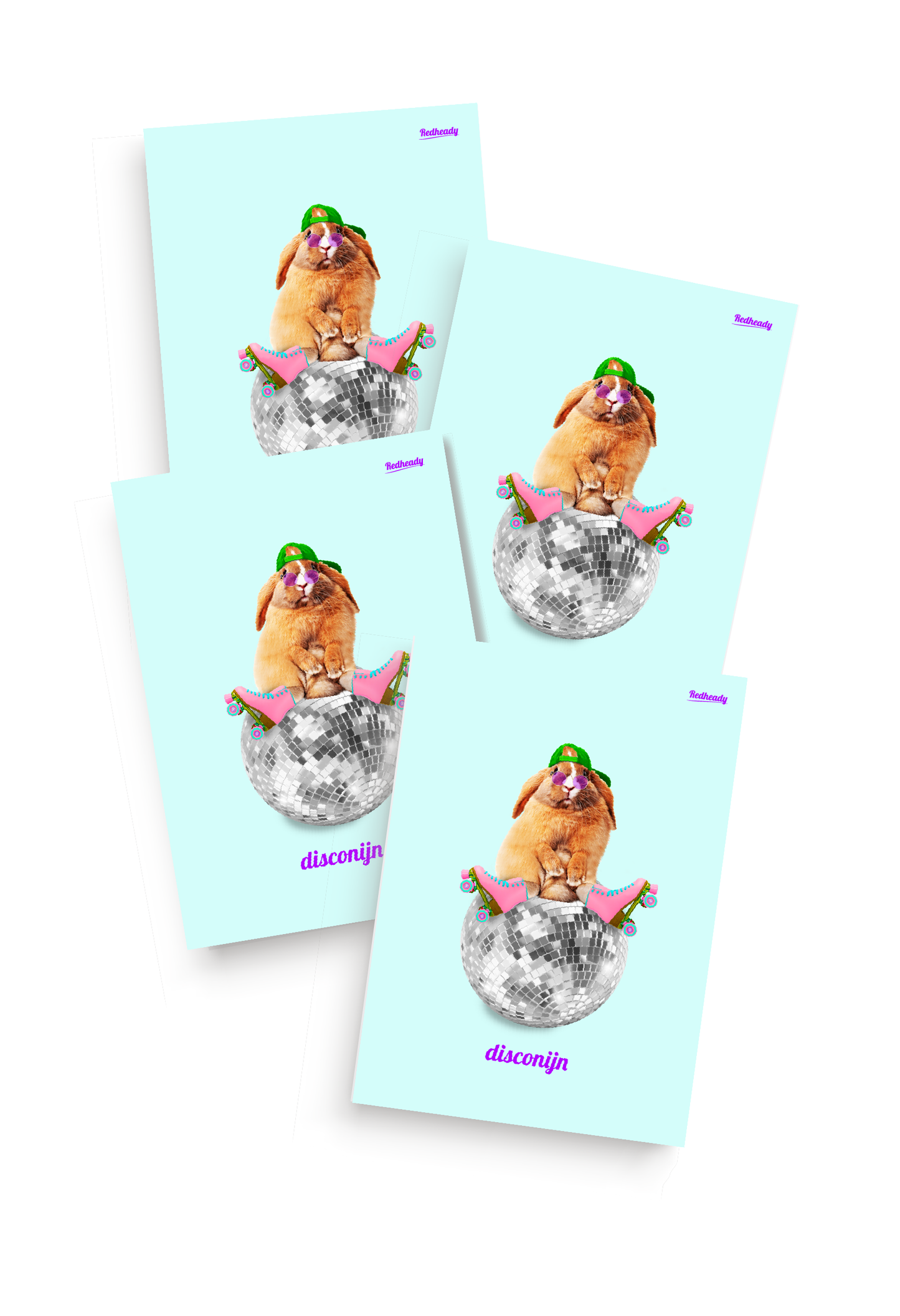 kaarten set konijn