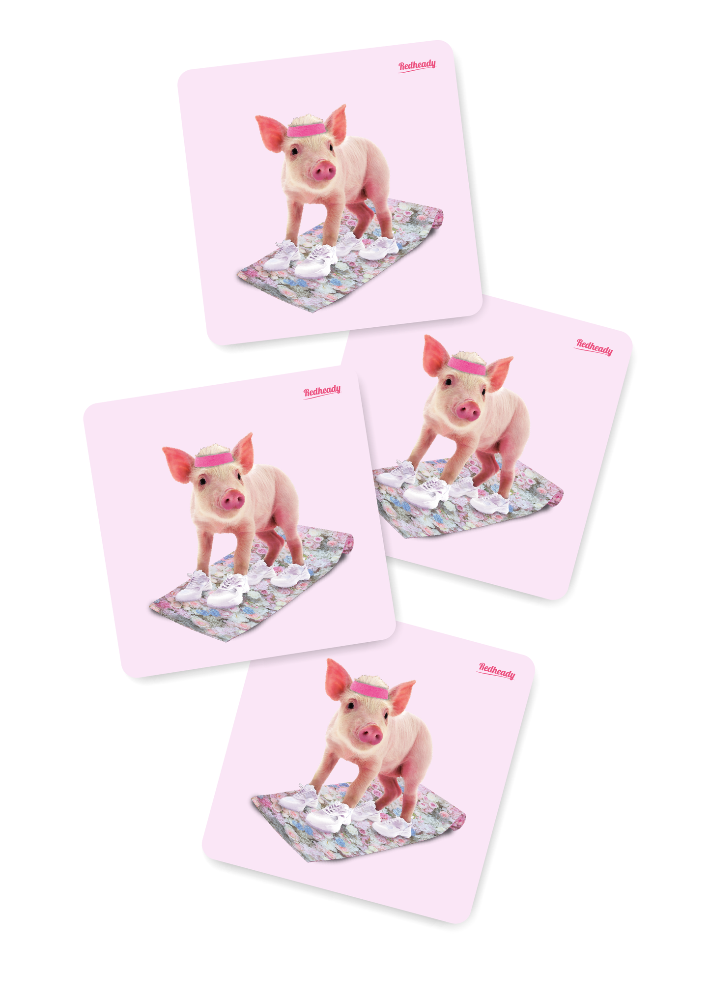 geïnspireerd op de heerlijke fitpiggy bars. set onderzetters