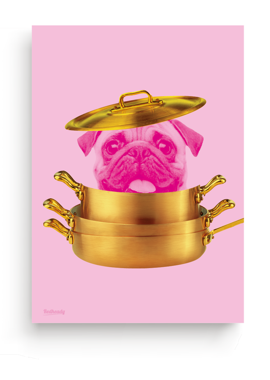 Poster Hond in de pot