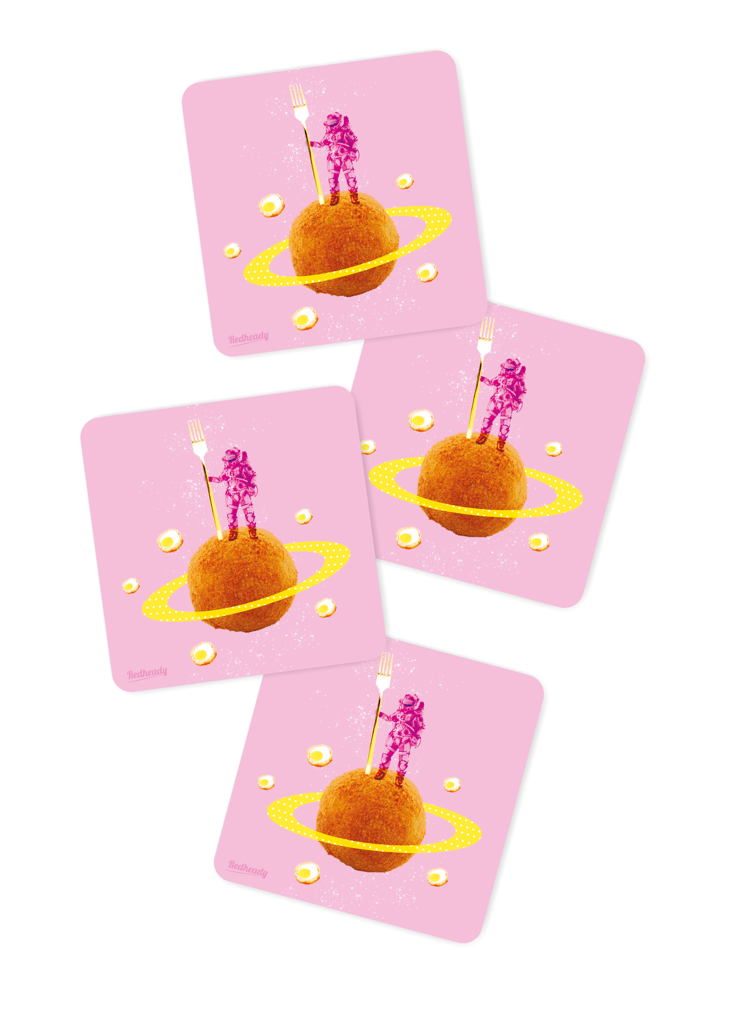 Coasters Planet egg ball - pink