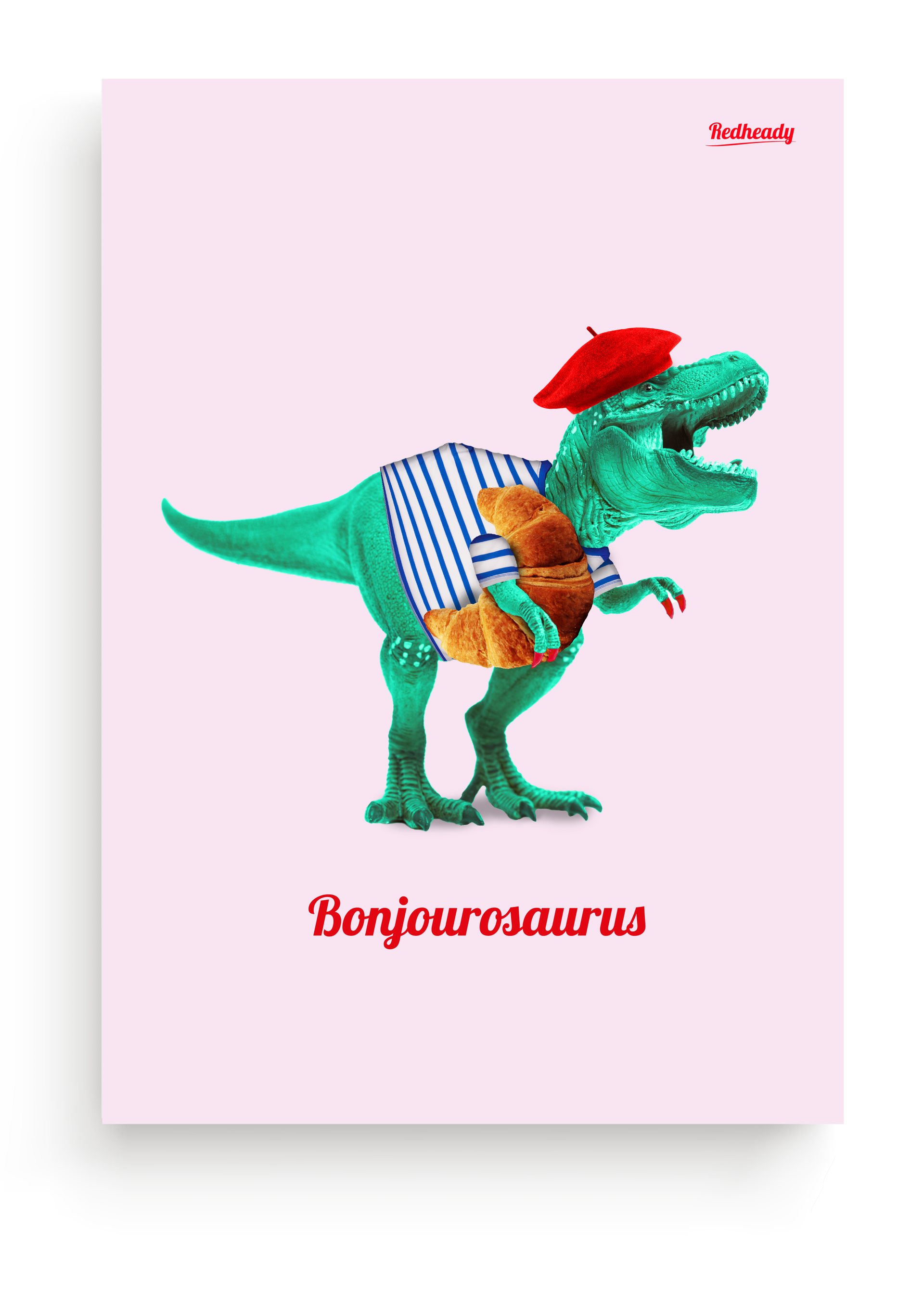 Poster Dino - Bonjourosaurus – Redheady