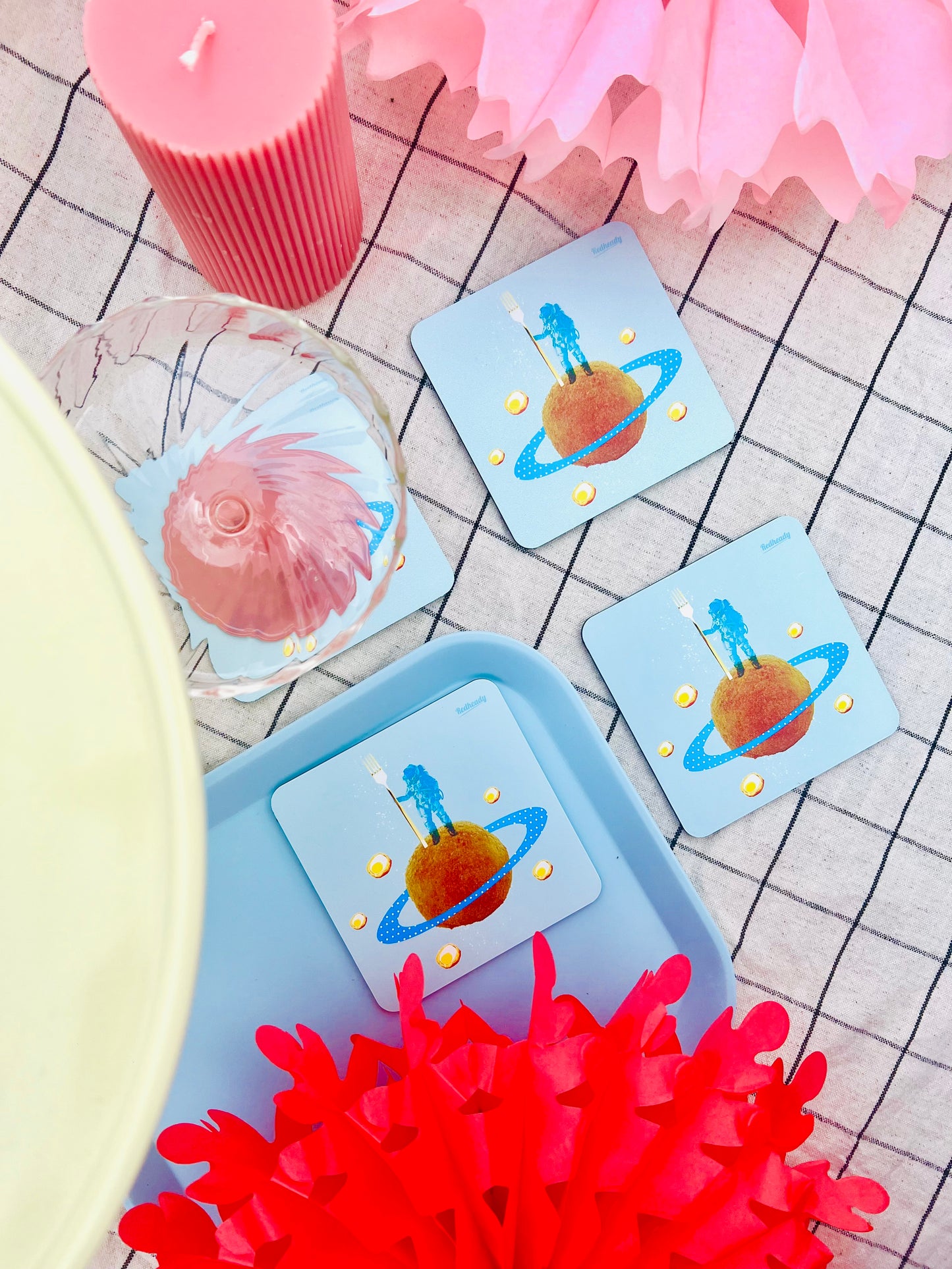 Coasters Planet egg ball - blue