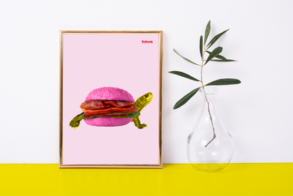 hamburger schildpad poster 