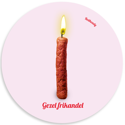 frikandel muurcirkel wanddecoratie
