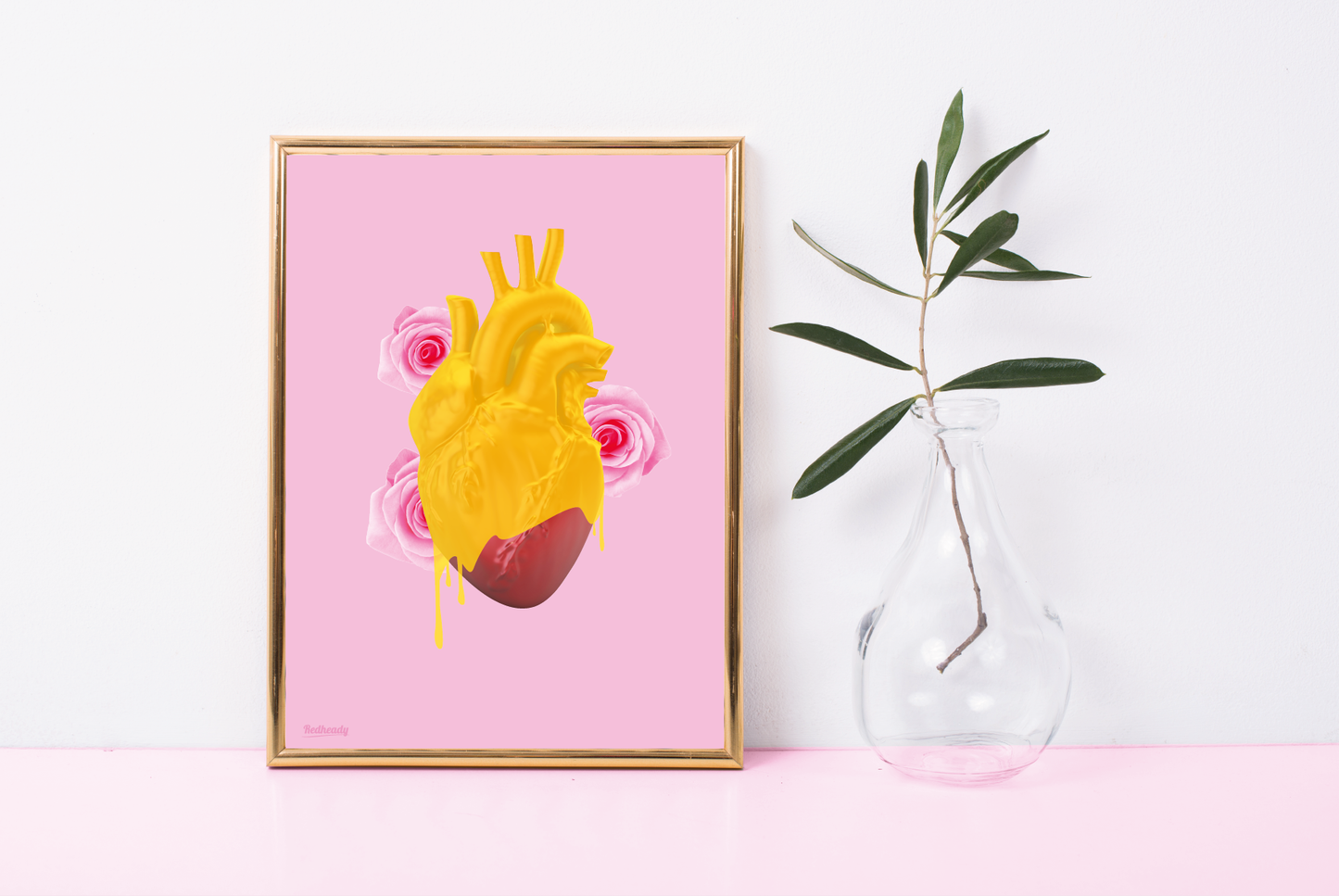 Poster Hart van goud