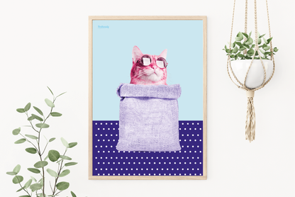Poster Kat in de zak