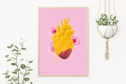Poster Hart van goud