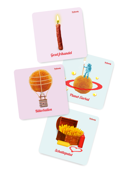 snack bitterbal frikandel patat onderzetters cadeau