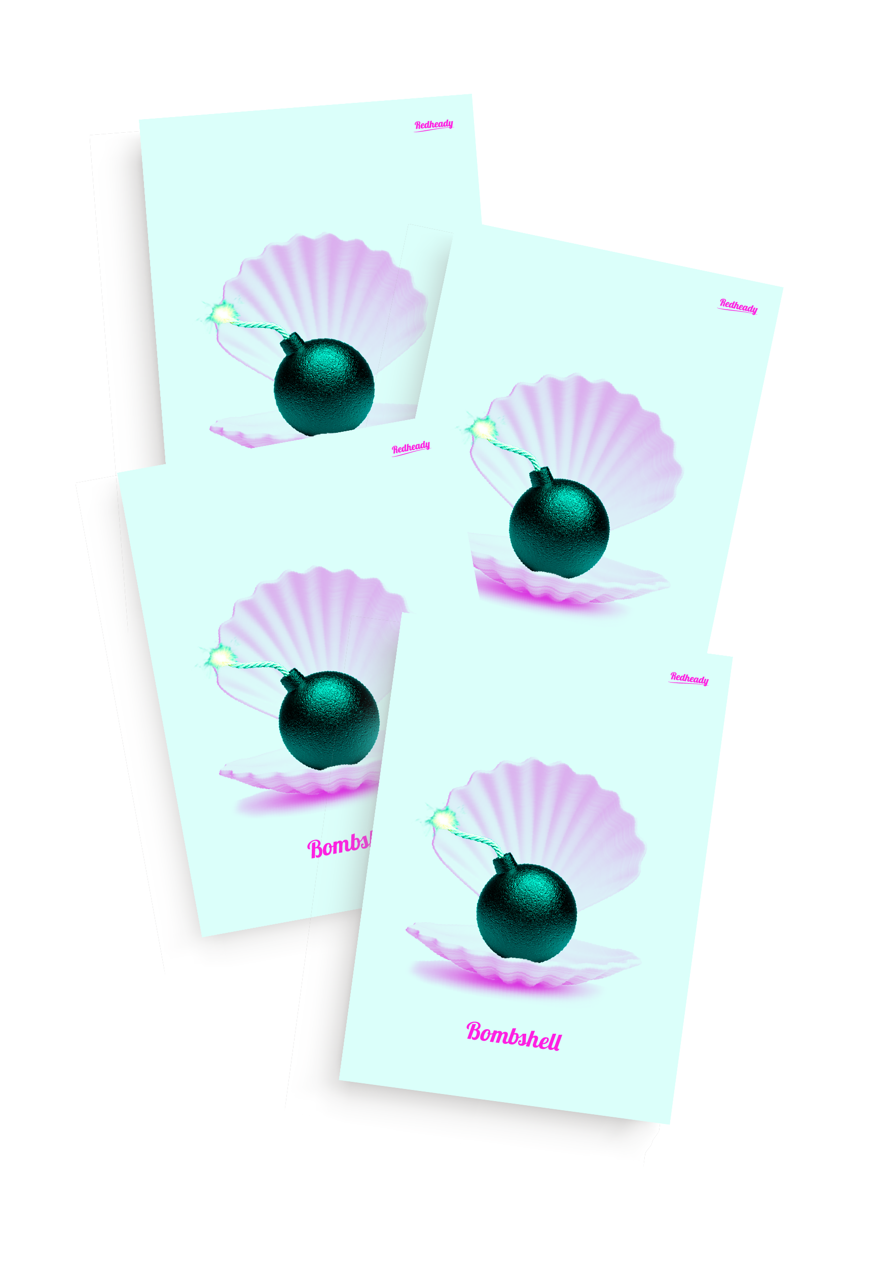 Bombshell set van 4 kaarten