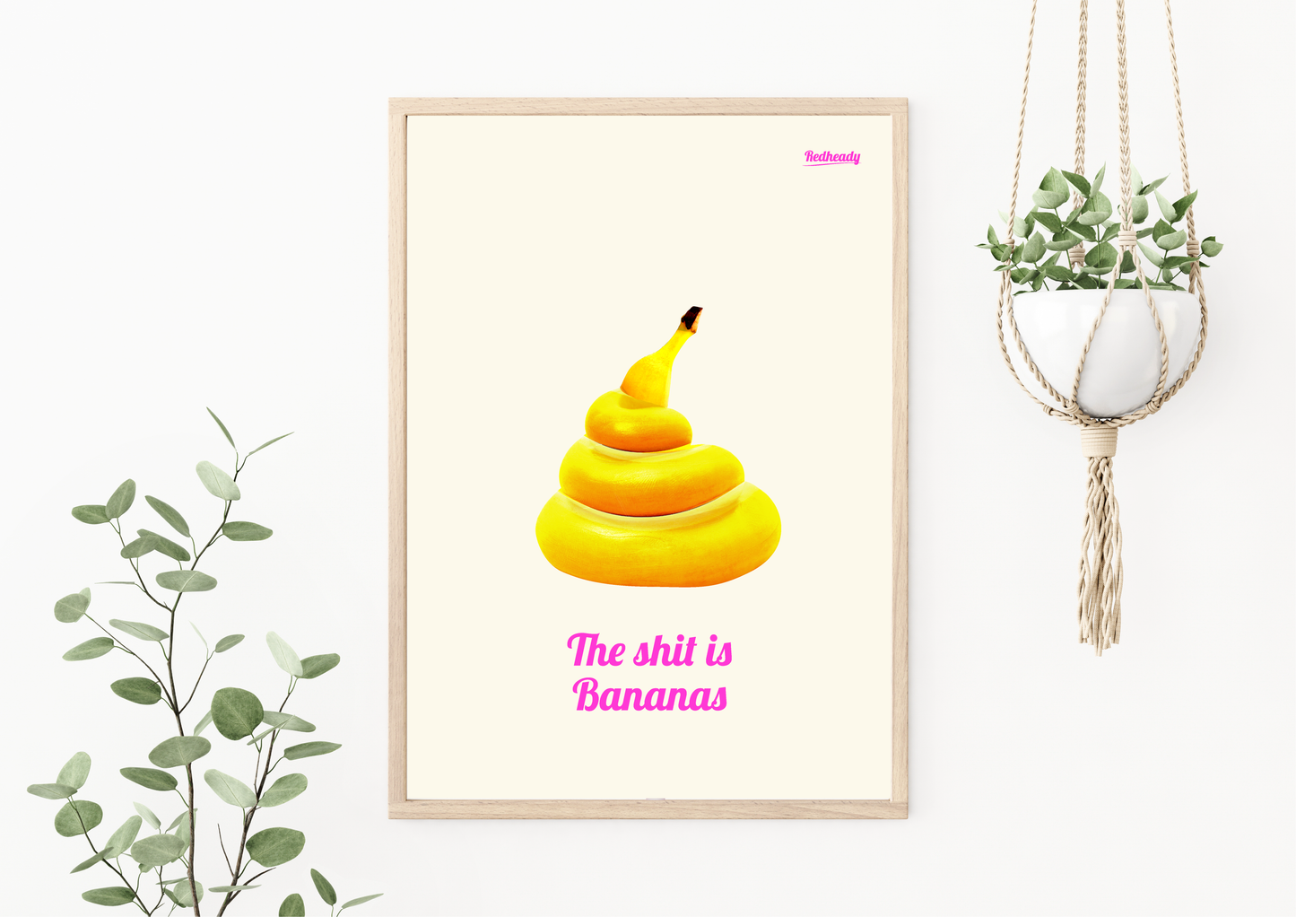 Poster WC - The shit is bananas