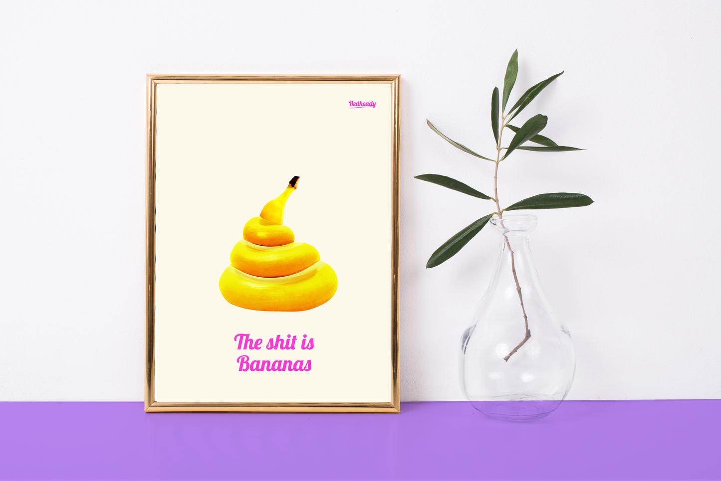 Poster WC - The shit is bananas