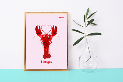 Poster lobster - I lob you